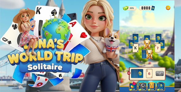Luna's World Trip: Solitaire - HTML5 Game - Solitaire Game - Construct 3