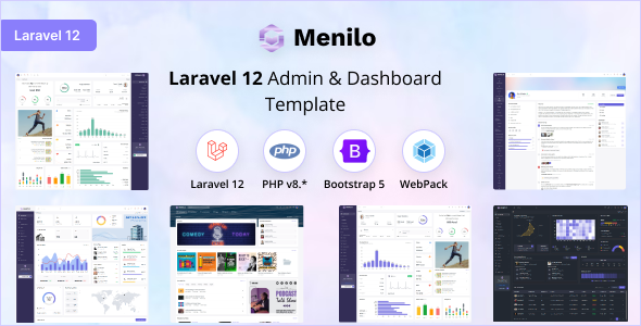 Menilo - Laravel 12 Admin & Dashboard Template