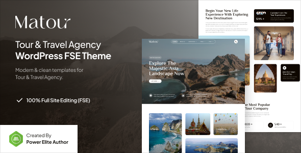 Matour – Tour & Travel Agency Gutenverse FSE WordPress Theme