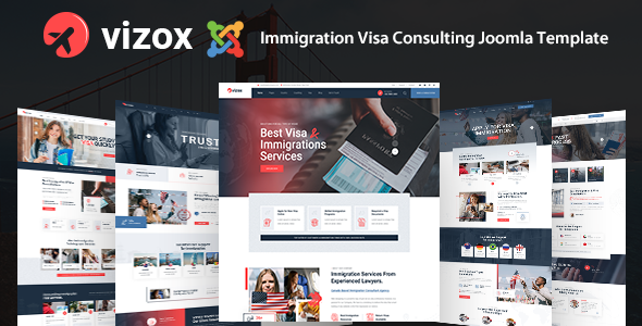 Vizox - Visa Immigration Consulting Joomla Template | Consultant