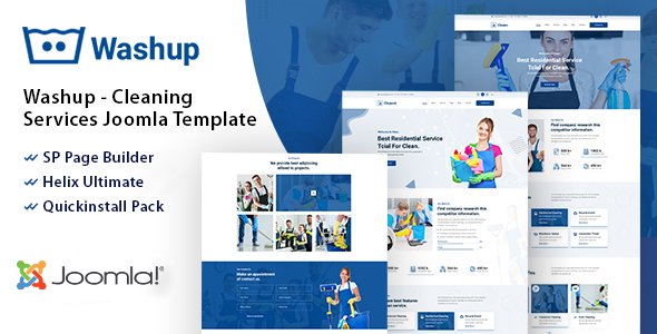 Washup – Cleaning Services Joomla Template