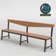 Minimalist Wooden Hallway Bench - 3DOcean Item for Sale