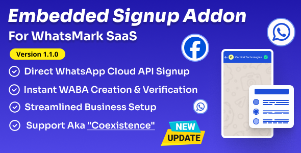 WhatsApp Embedded Signup Addon for WhatsMarkSaaS