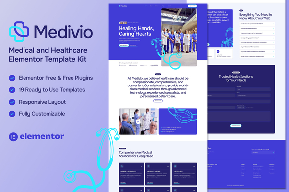 Medivio - Medical & Healthcare Elementor Template Kit
