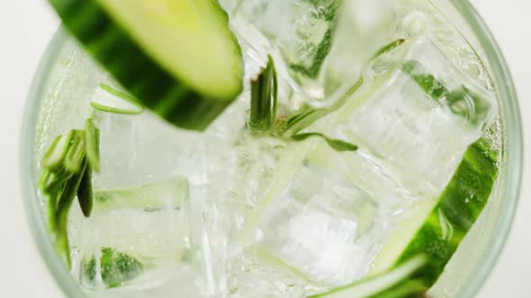 Cucumber and Rosemary Lemonade Top View