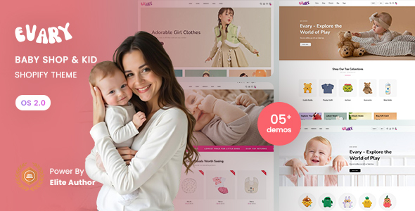Evary - Baby Shop & Kid Store Shopify 2.0 Theme