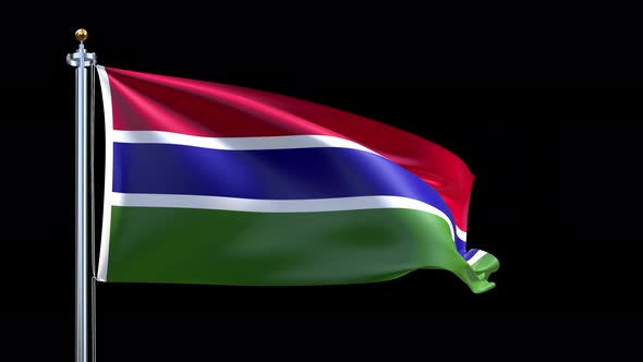 Gambia Waving Flag