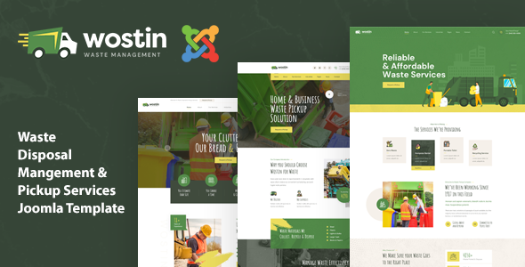 Wostin - Waste Pickup and Disposal Services Joomla Template