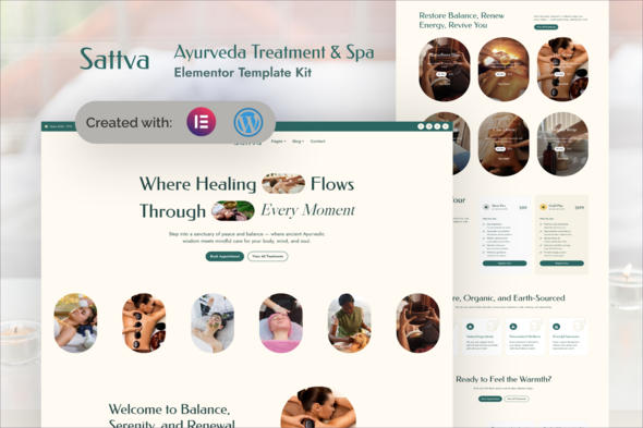 Sattva - Ayurveda Treatment & Spa Elementor Template Kit