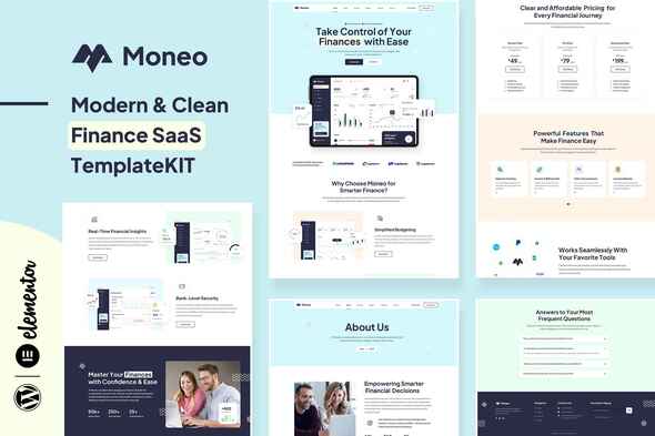 Moneo - Finance Management Elementor Template Kit
