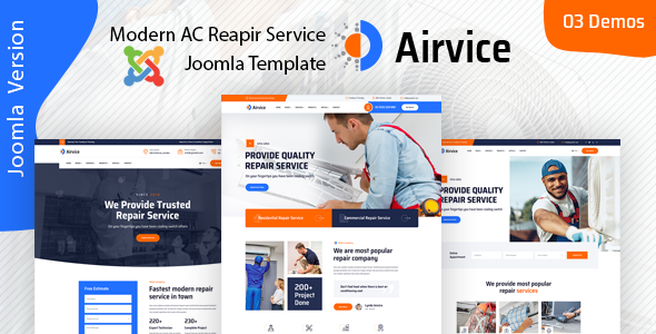 Airvice - AC Repair Services Joomla Template