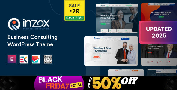 Consulting Business WordPress Theme - Inzox