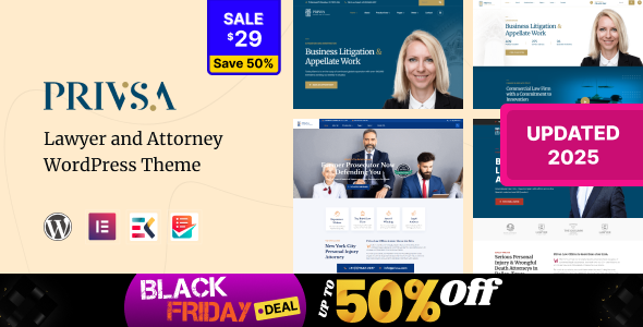 Privsa - Attorney and Lawyer WordPress Theme