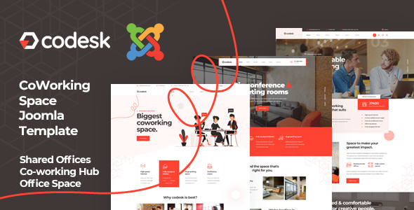 Codesk - Coworking Shared Offices Space Joomla Template