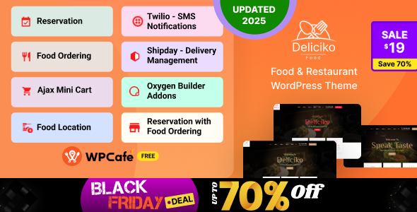 Deliciko - Restaurant WordPress Theme