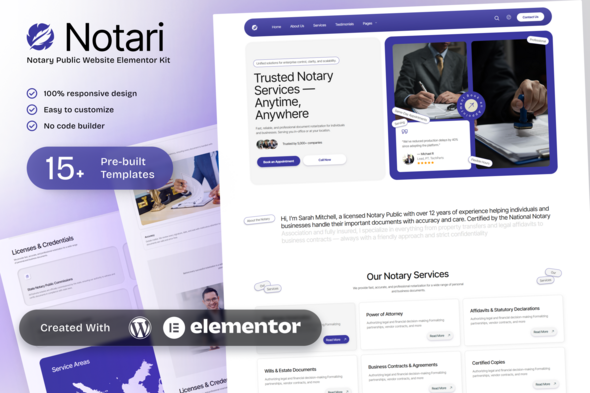 Notario - Notary Public Elementor Template Kit