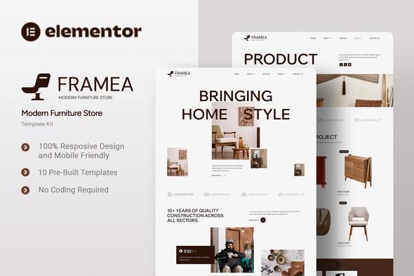 Framea - Modern Furniture Store Elementor Template Kit