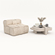 Modern Coffee Table and Armchair Set 77 - 3DOcean Item for Sale