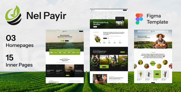 Nelpayir - Organic Farm & Agriculture Figma Template