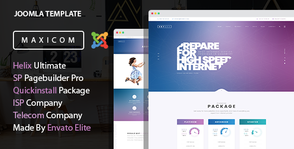 MaxiCom - Broadband & Telecom Internet Provider Joomla Template
