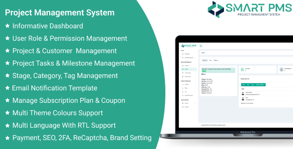 Smart PMS SaaS - Project Managment System
