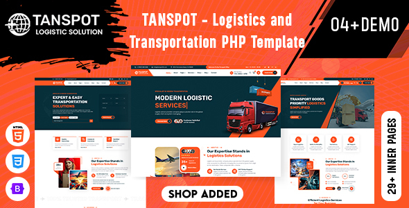 Tanspot - Logistics and Transportation PHP Template