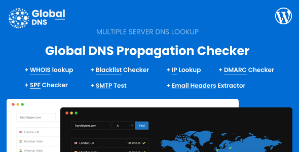 Global DNS - DNS Propagation Checker - WHOIS Lookup - WP