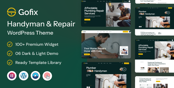 Gofix – Handyman & Repair Service WordPress Theme