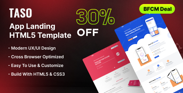 Taso - App Landing HTML5 Template