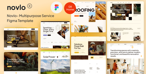 Novlo - multipurpose Service Figma Template