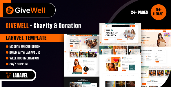 Givewell – Charity & Donation Laravel Template
