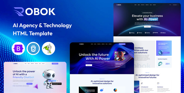 Robok - AI Agency & Technology HTML Template