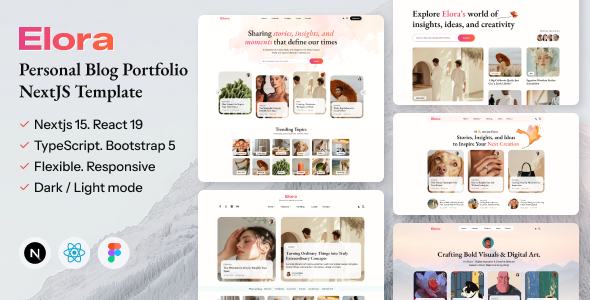 Elora – Minimalist Blog & Magazine NextJS Template