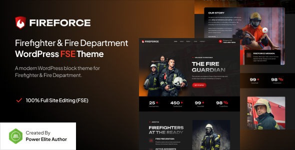 Fireforce – Firefighter Department Gutenverse FSE WordPress Theme