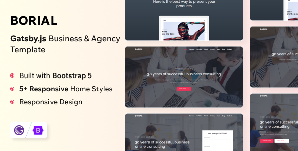 Borial - Gatsby.js Business & Agency Template