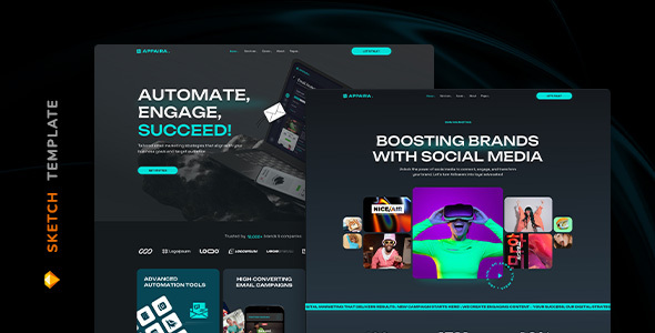 Appaira – Digital Marketing Template for Sketch