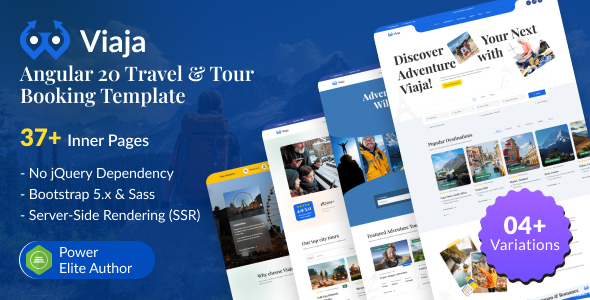 Viaja – Angular Travel & Tour Booking Template
