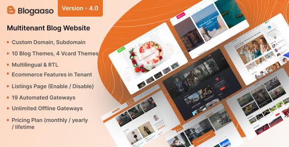Blogaaso - Multitenant Blog Website Builder (...Image