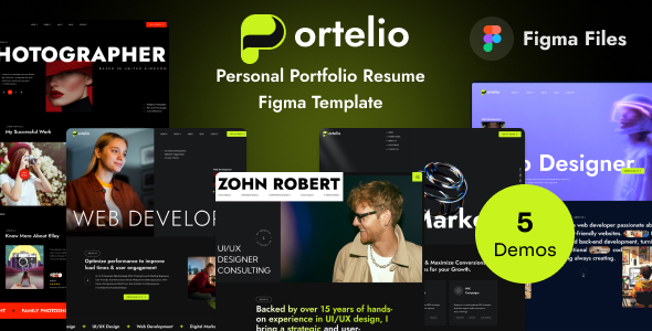 Portelio - Personal Portfolio Figma Template