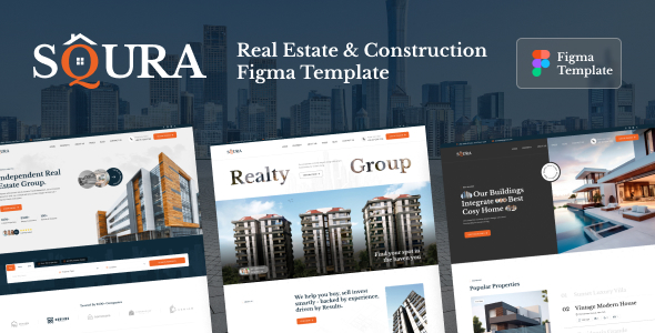 Squra - Building Construction & Real Estate Figma Template