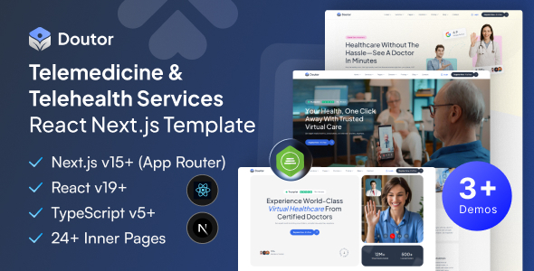 Doutor – Telemedicine Doctor & Medical React Next.js Template