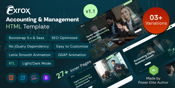 Exrox – Accounting & Management Consulting HTML Template