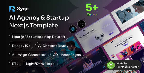 Xyqo – AI Agency & Startup React Next.js Template