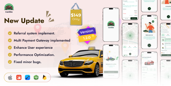 Car2Go - One Stop Ride Share Platform | User Native iOS App | Driver Native iOS  App (Swift)