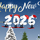 New Year Cartoon Skier 2026 | After Effects - VideoHive Item for Sale