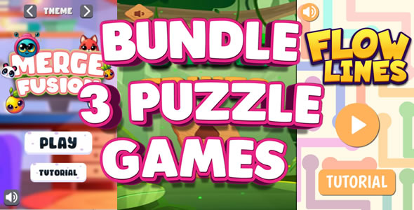 Best Puzzle Games - Bundle 3 games (Ready Mobile and Desktop)