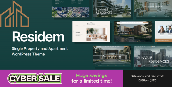 Residem - Single Property and Apartment WordPress Theme