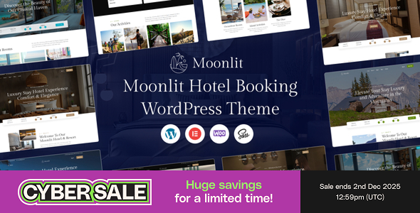 Moonlit - Hotel Booking WordPress Theme