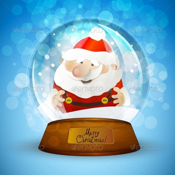 Christmas Snow Globe with Santa Claus