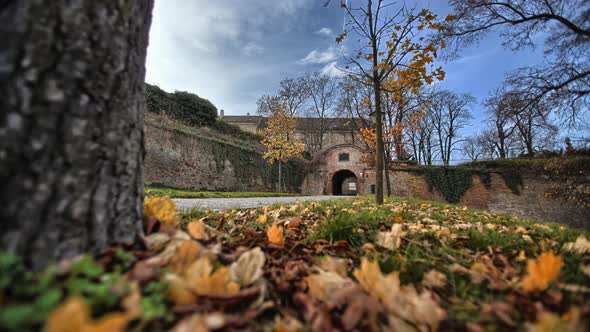 Time lapse of autumn Brno. Czech republic